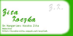 zita koczka business card